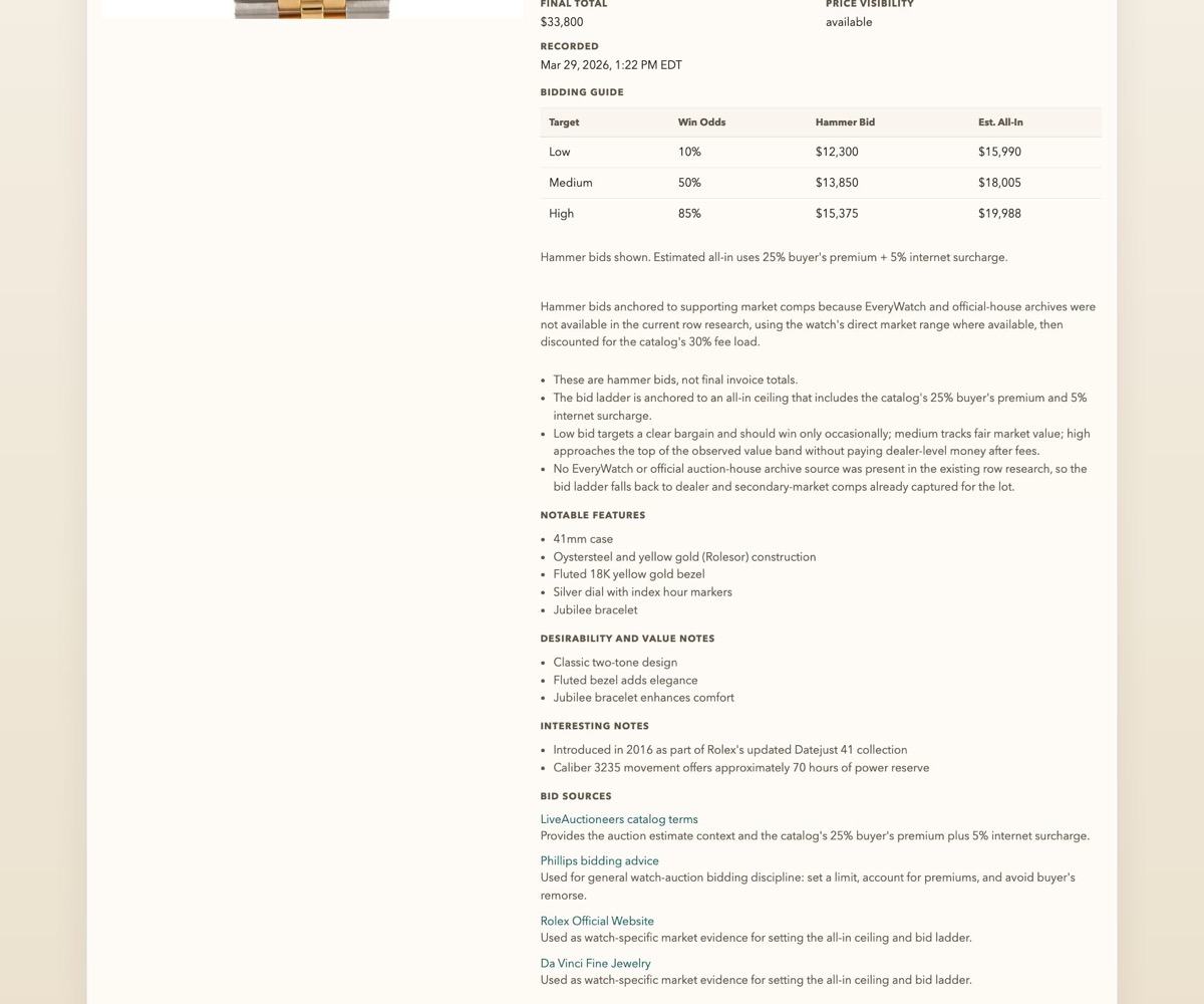 Inventory Detail view